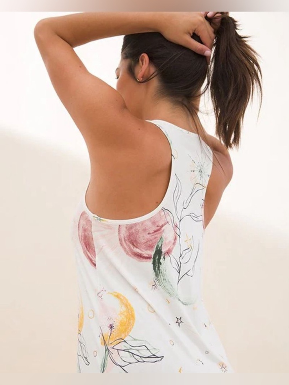 2/$25 Soma Intimates Watercolor Sun Moon Stars Nightgown Racerback